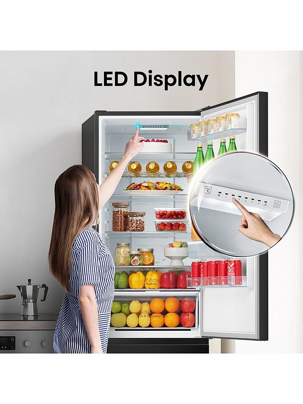 Hisense RB435N4WFE 60cm Wide, Total No Frost, Freestanding Fridge Freezer - Black Stainless Steel - Image 5